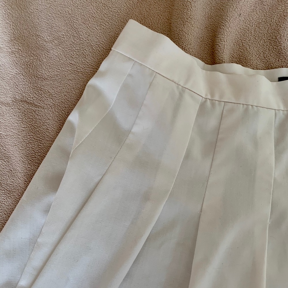 White Pleated Midi Skirt - Picture 3 of 7